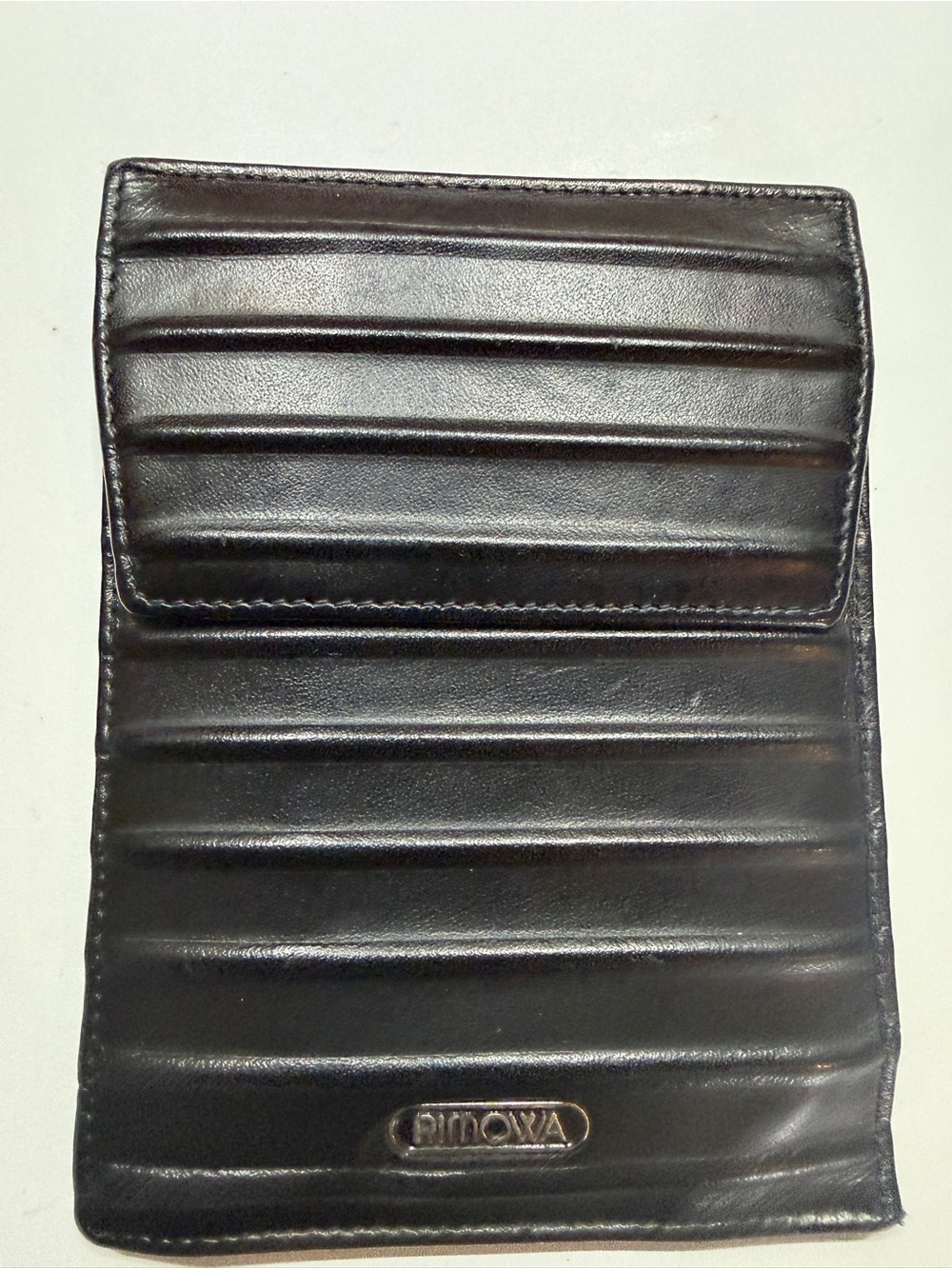 RIMOWA Black Leather Wallet Billfold Card & Cash Holder